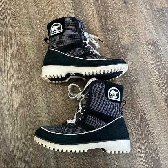 Sorel Tivoli II Go Waterproof Lace Up Boots Black/Sea Salt - Picture 7 of 9